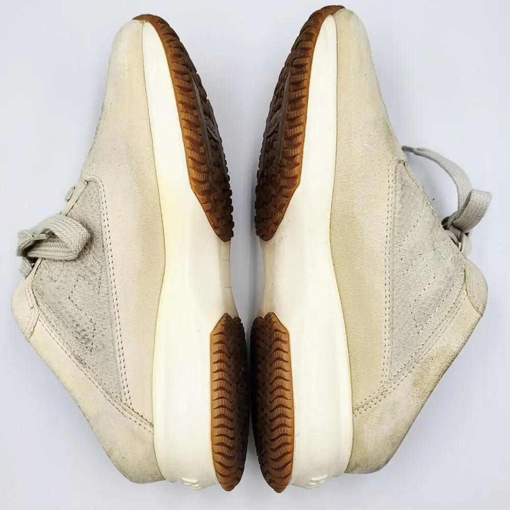 Hogan Interactive Cream Suede Snakeskin Slip On Mule Sneakers Made in Italy 36